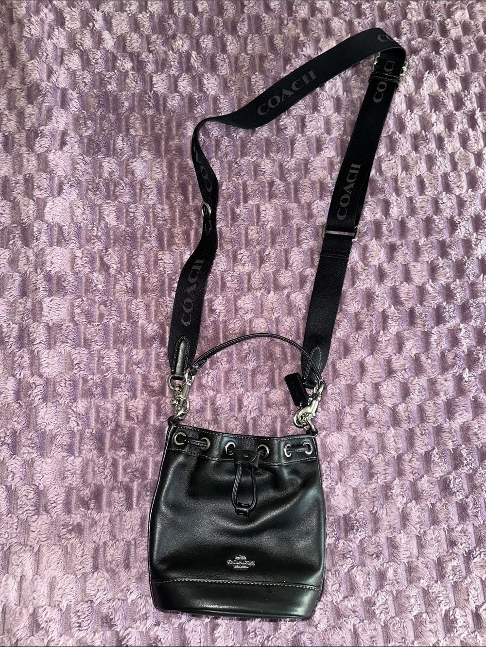 Black Coach Mini Bucket (CR144)